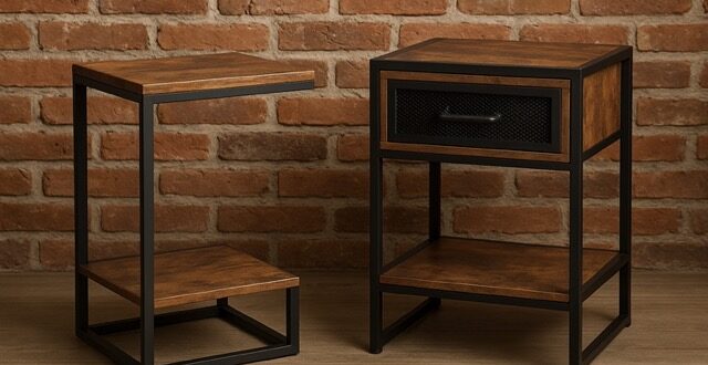 Jak wybrać stoliki boczne i szafki nocne vintage industrialne?